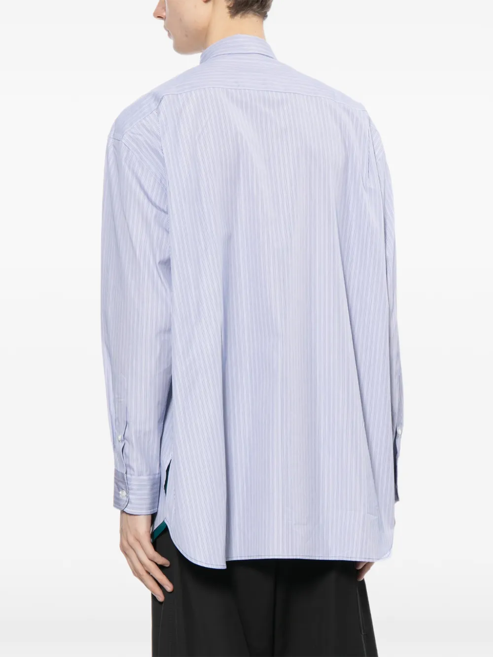 Comme des Garçons Homme Gestreept overhemd Blauw