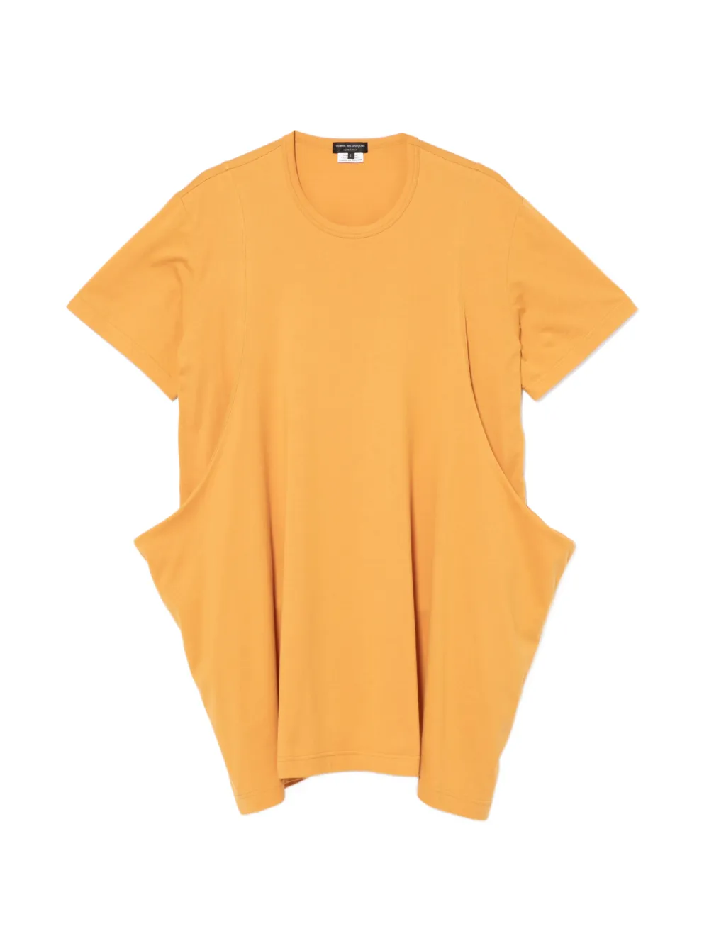 Comme des Garçons Homme Plus T-shirt con design a inserti - Arancione