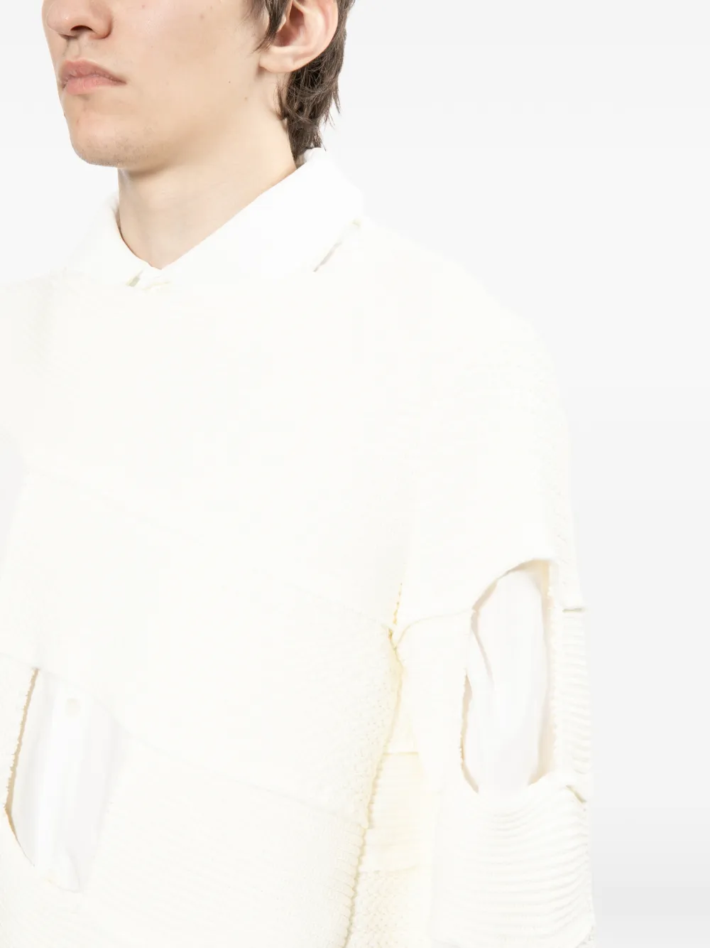 Comme des Garçons Homme Plus Trui met uitgesneden details Beige