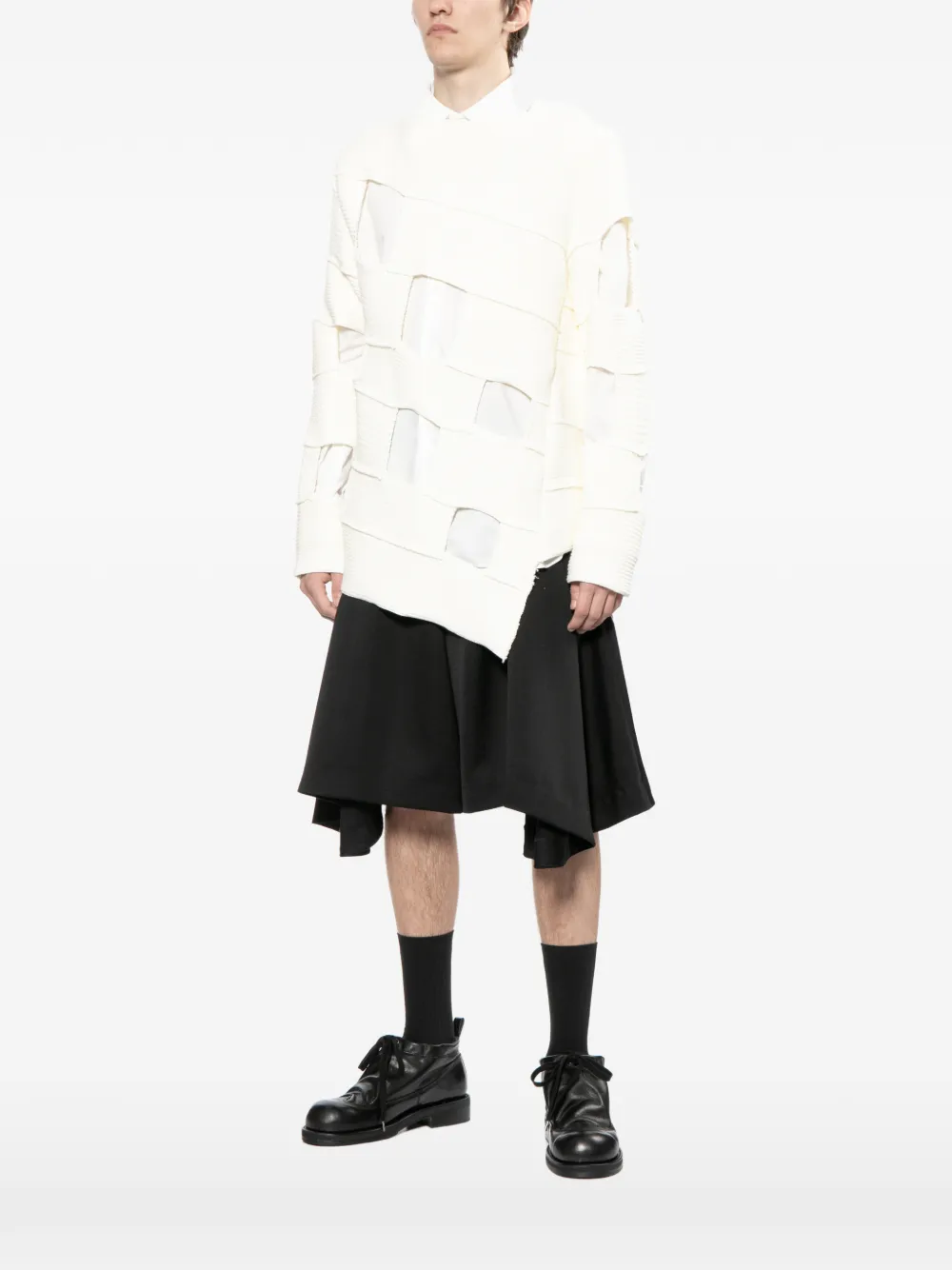 Comme des Garçons Homme Plus Trui met uitgesneden details Beige