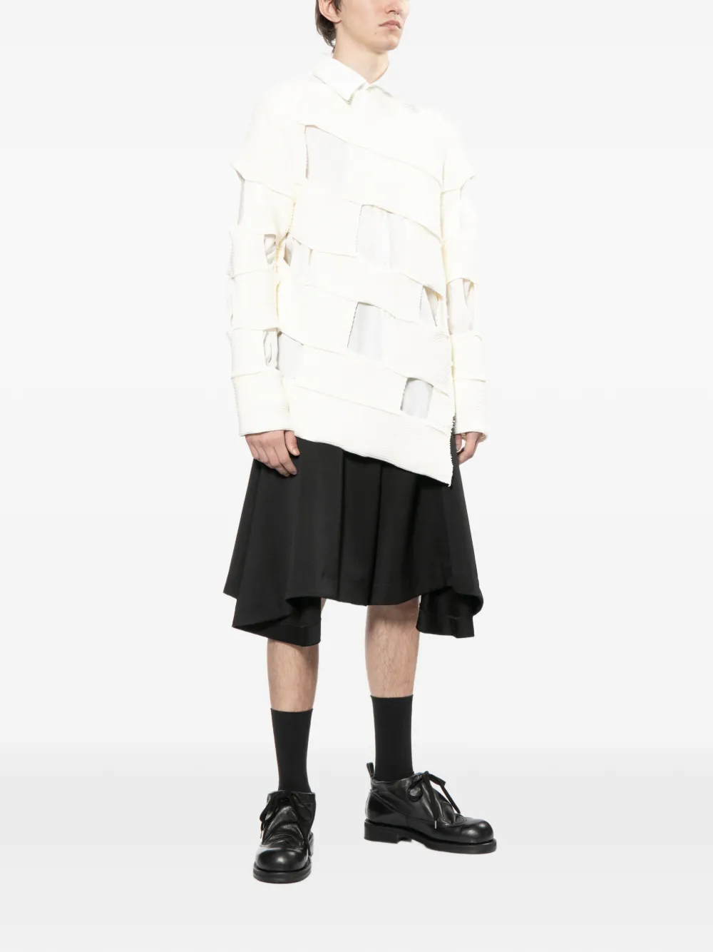 Comme des Garçons Homme Plus Trui met uitgesneden details Beige