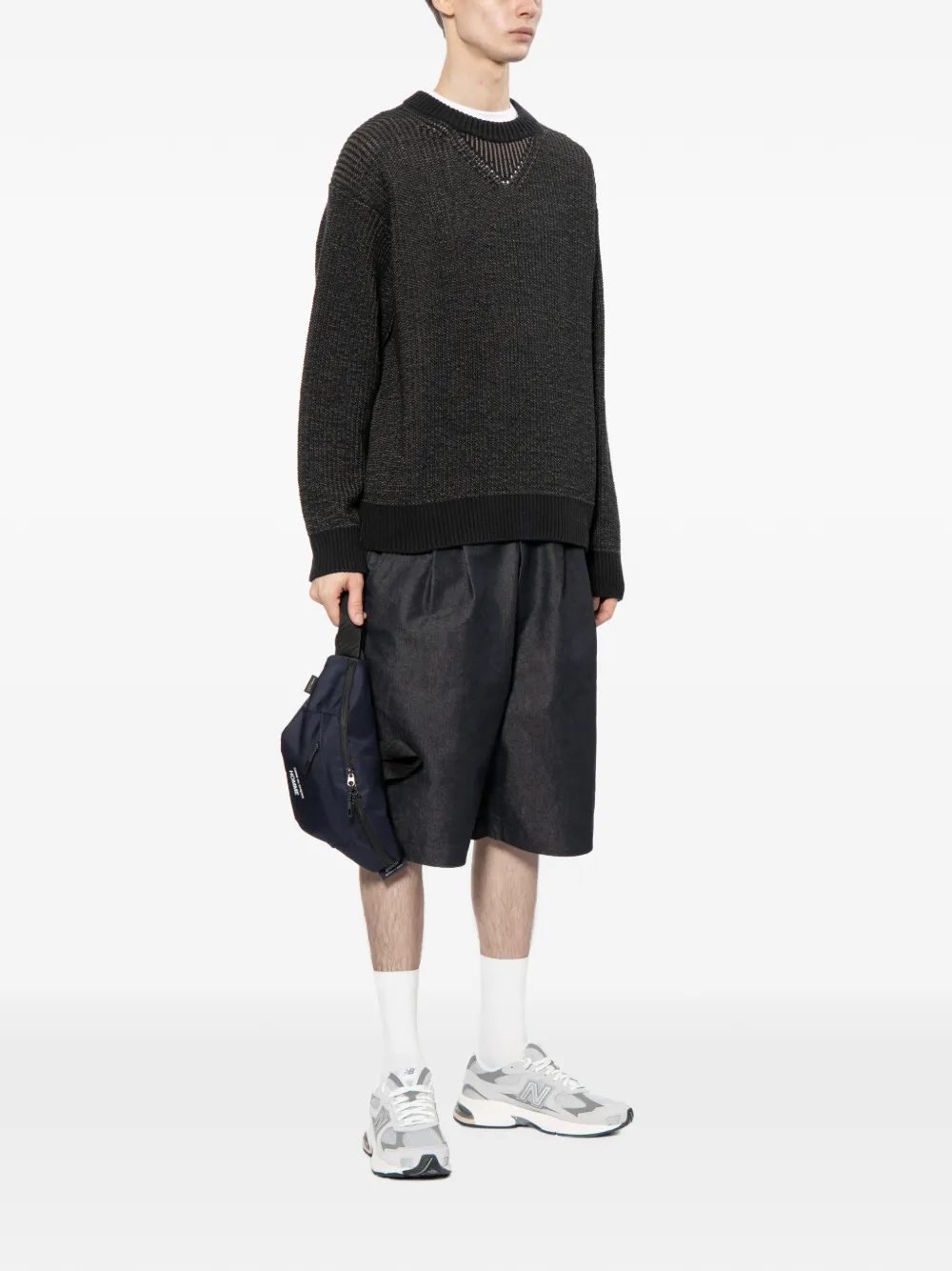  Comme Des Garçons Homme Logo-print Belt Bag - Grey 