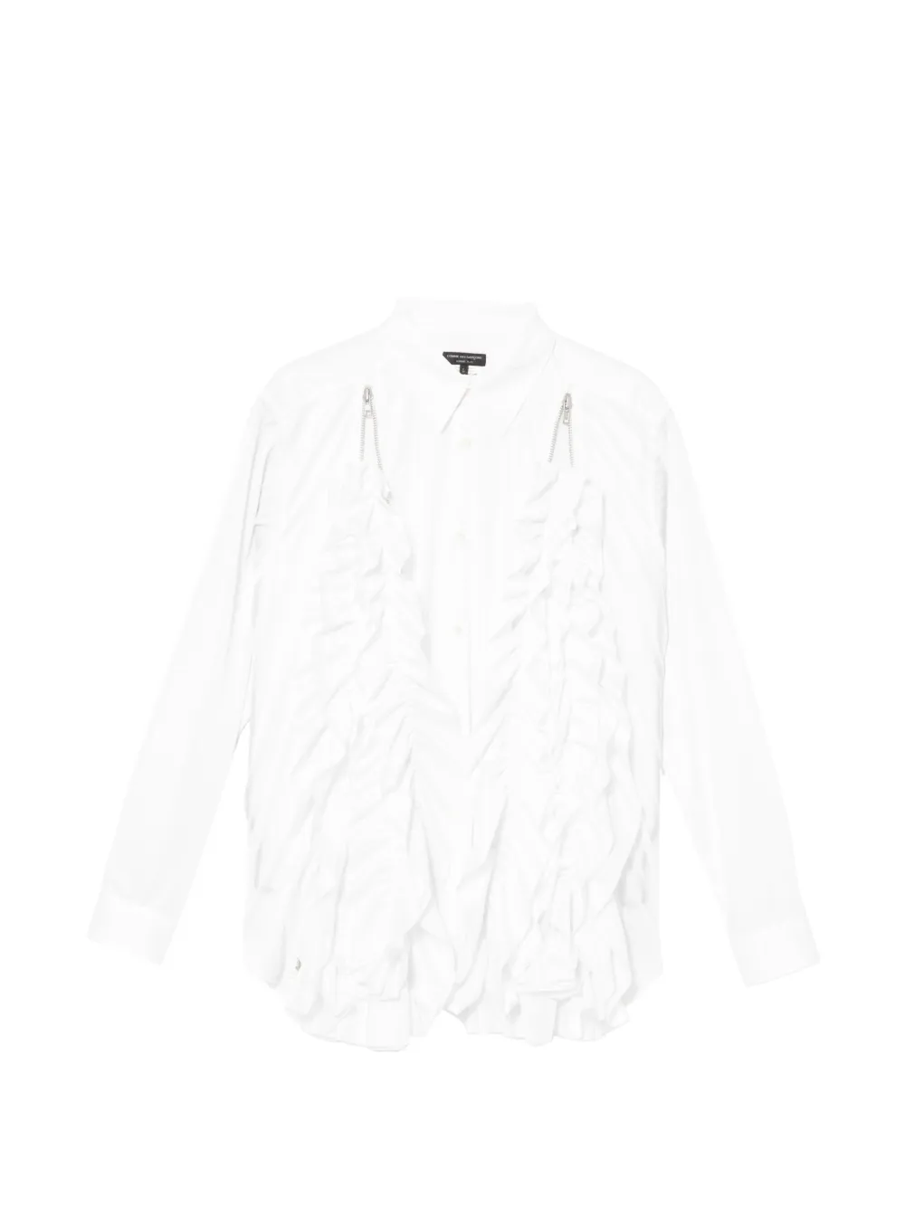Comme des Garçons Homme Plus ruffled shirt - White