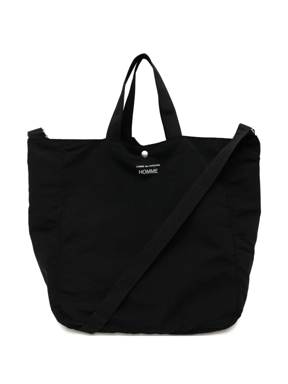 Comme des Garçons Homme Borsa tote con stampa - Nero