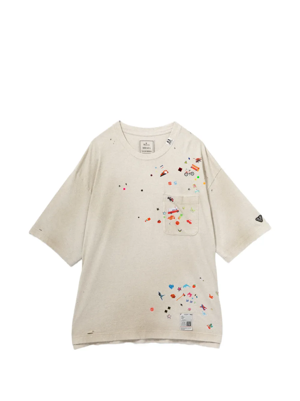 Maison MIHARA YASUHIRO T-shirt con stampa - Toni neutri