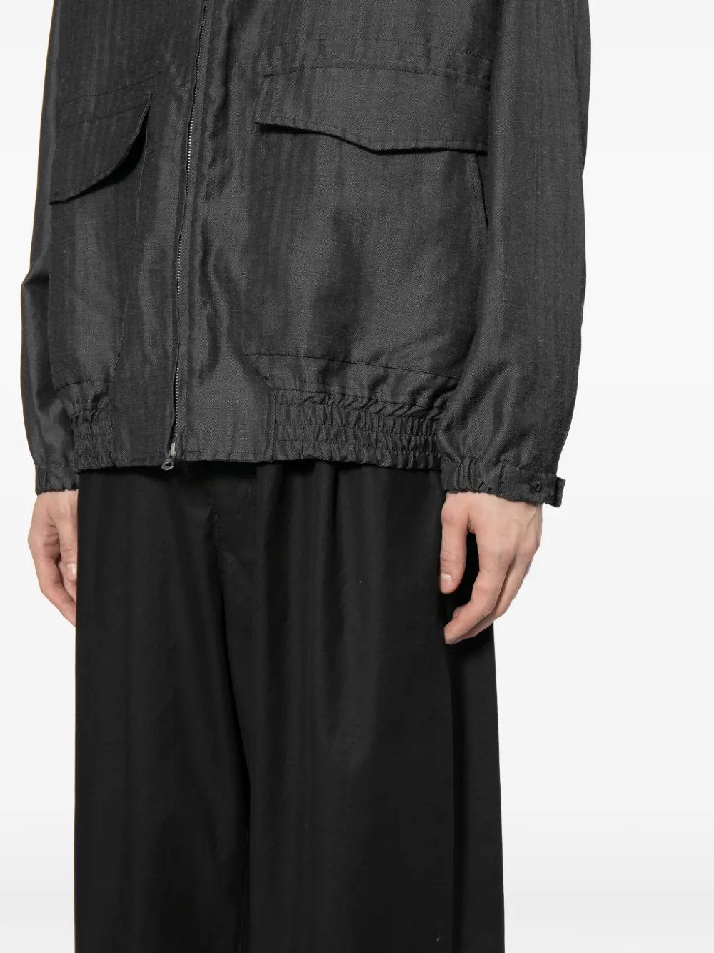 Comme des Garçons Homme Broek met wijde pijpen Zwart