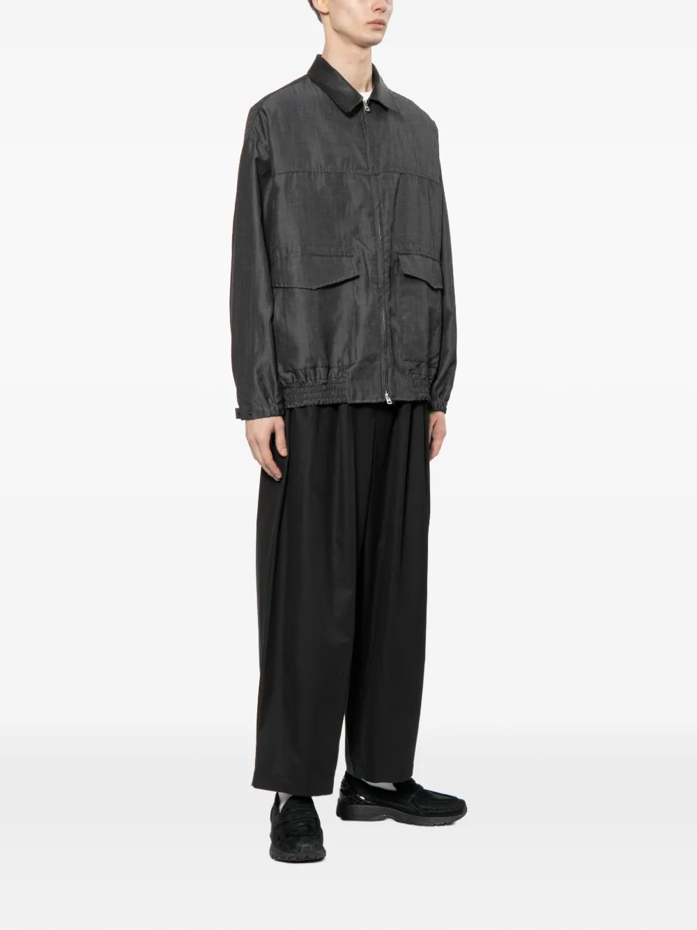 Comme des Garçons Homme Broek met wijde pijpen Zwart
