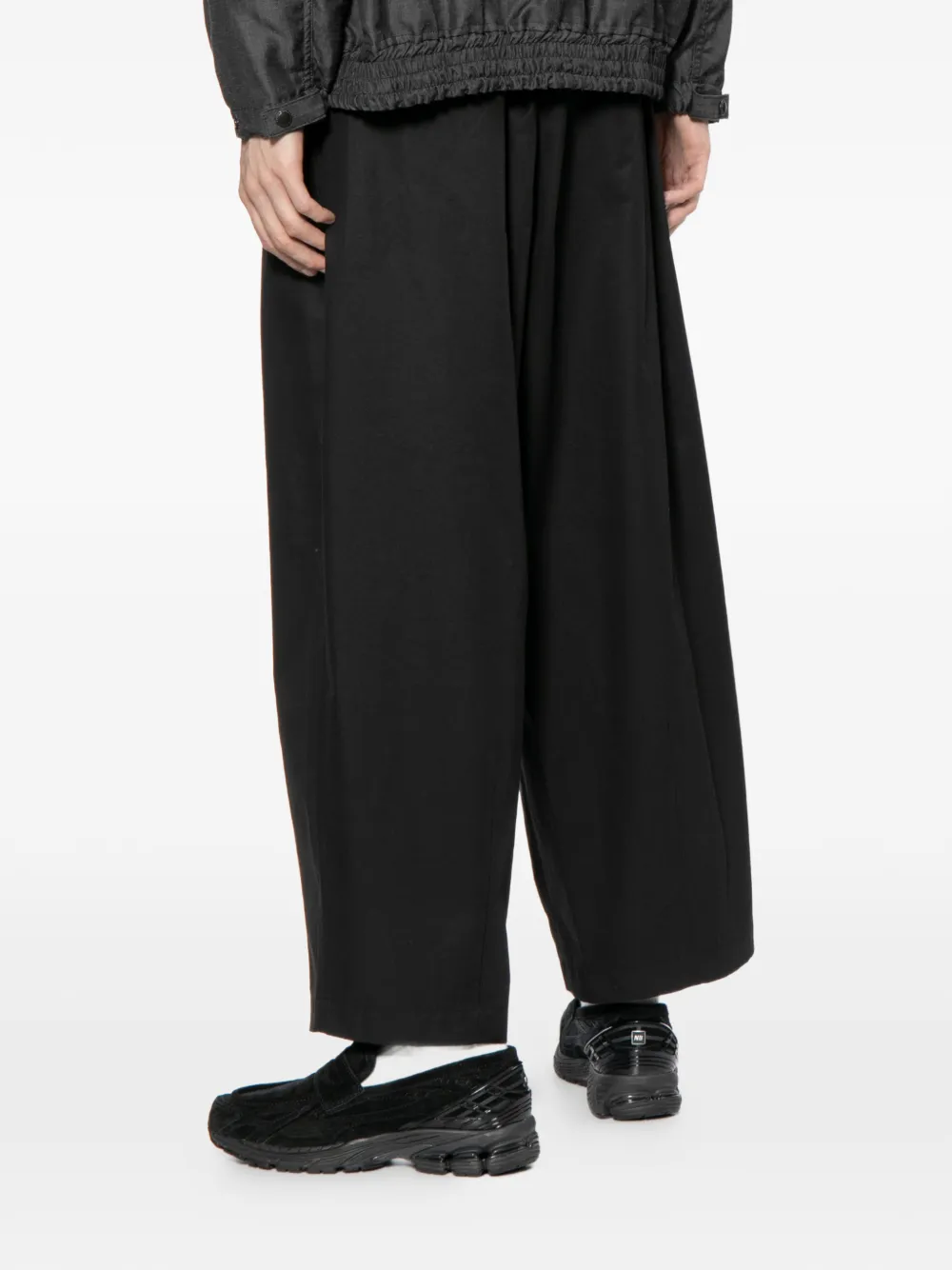 Comme des Garçons Homme Broek met wijde pijpen Zwart