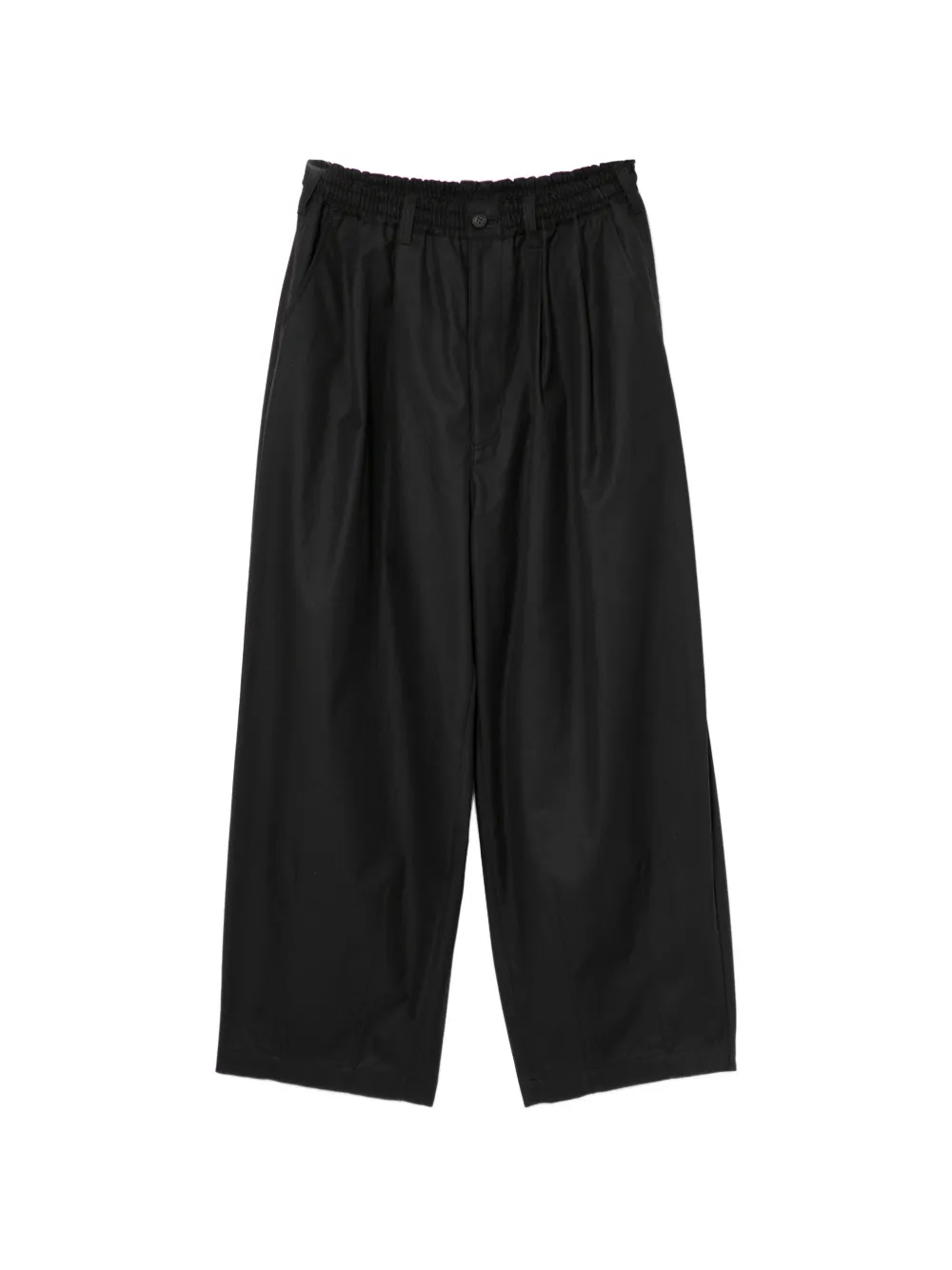 Comme des Garçons Homme Pantaloni in cotone a gamba ampia - Nero