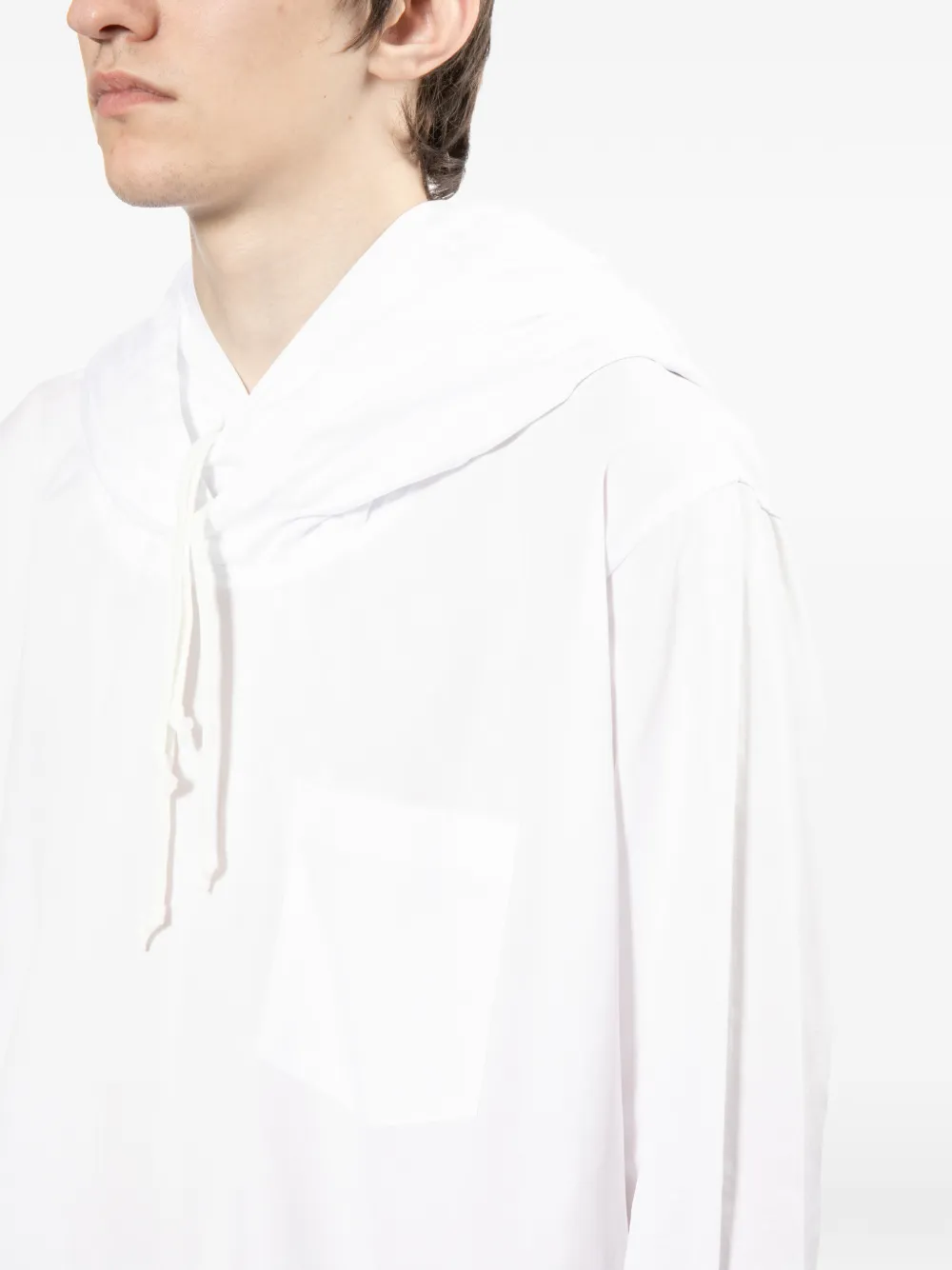 Comme des Garçons Homme Plus Overhemd met capuchon Wit