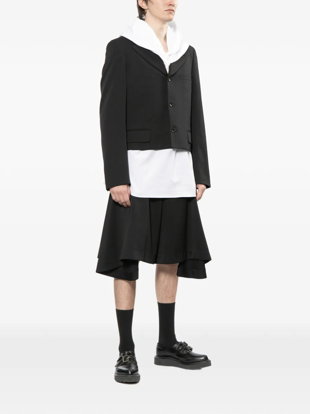 Comme des Garçons Homme Plus Overhemd met capuchon Wit