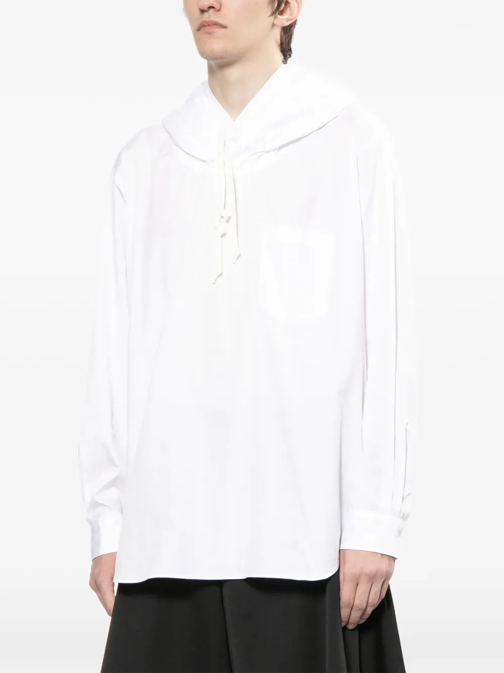 Comme des Garçons Homme Plus Overhemd met capuchon Wit