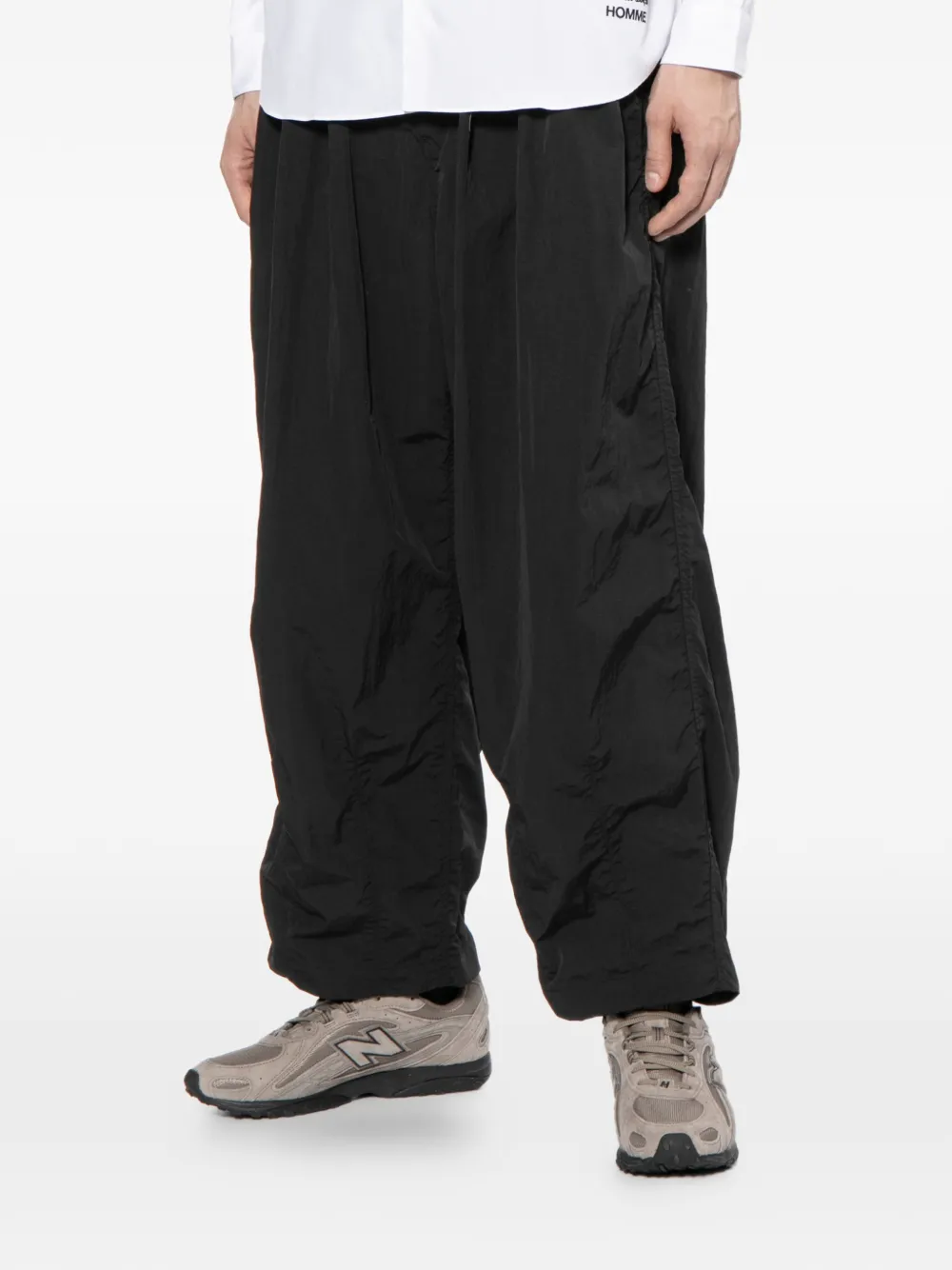 Comme des Garçons Homme Broek met toelopende pijpen Zwart