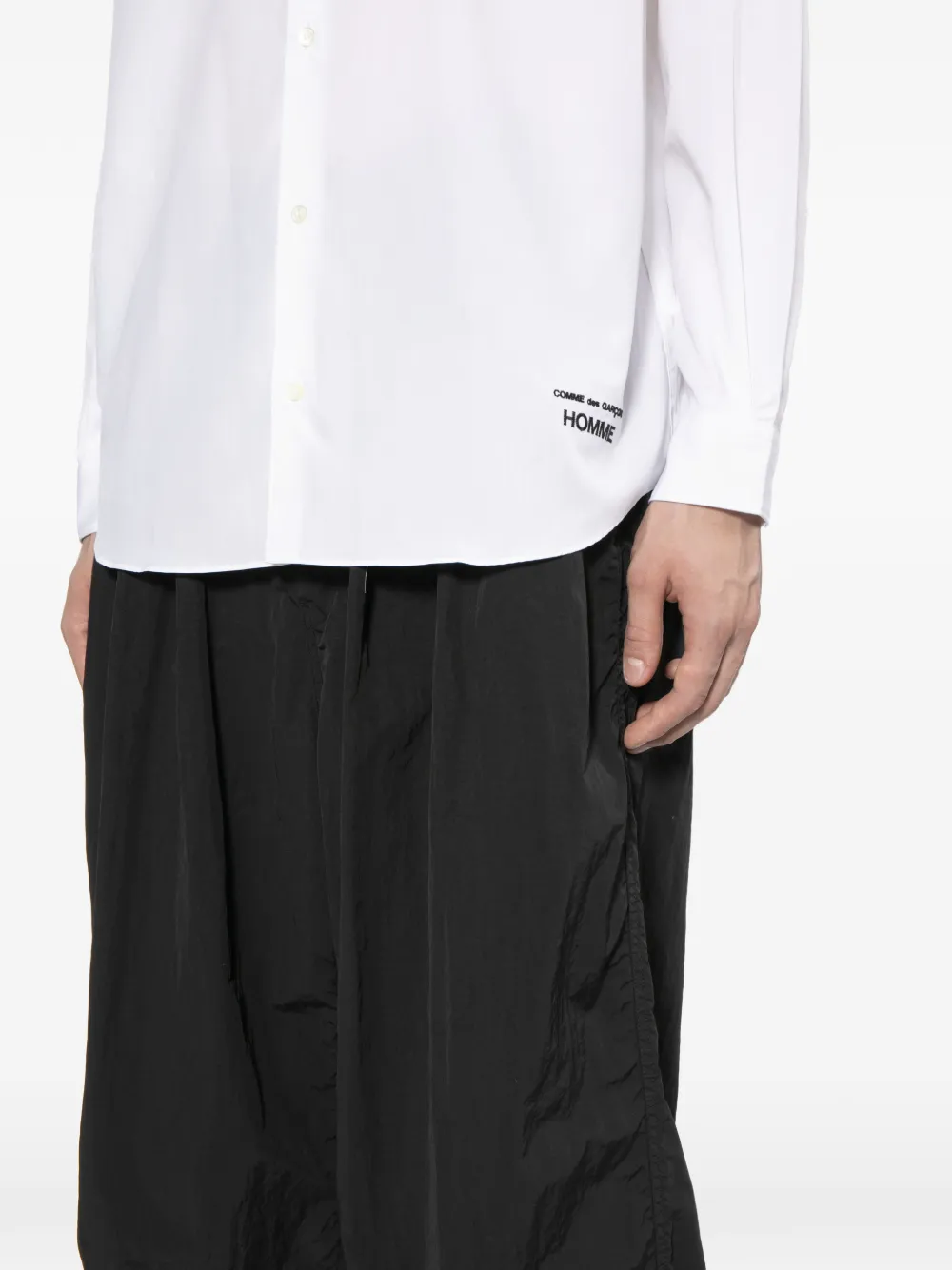 Comme des Garçons Homme Broek met toelopende pijpen Zwart