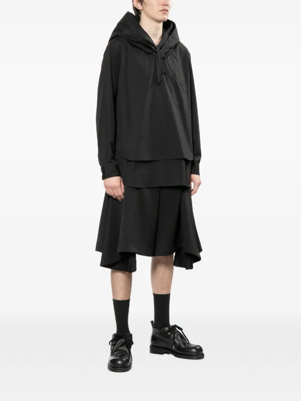 Comme Des Garçons Homme Plus Cotton Hoodie | Black | FARFETCH