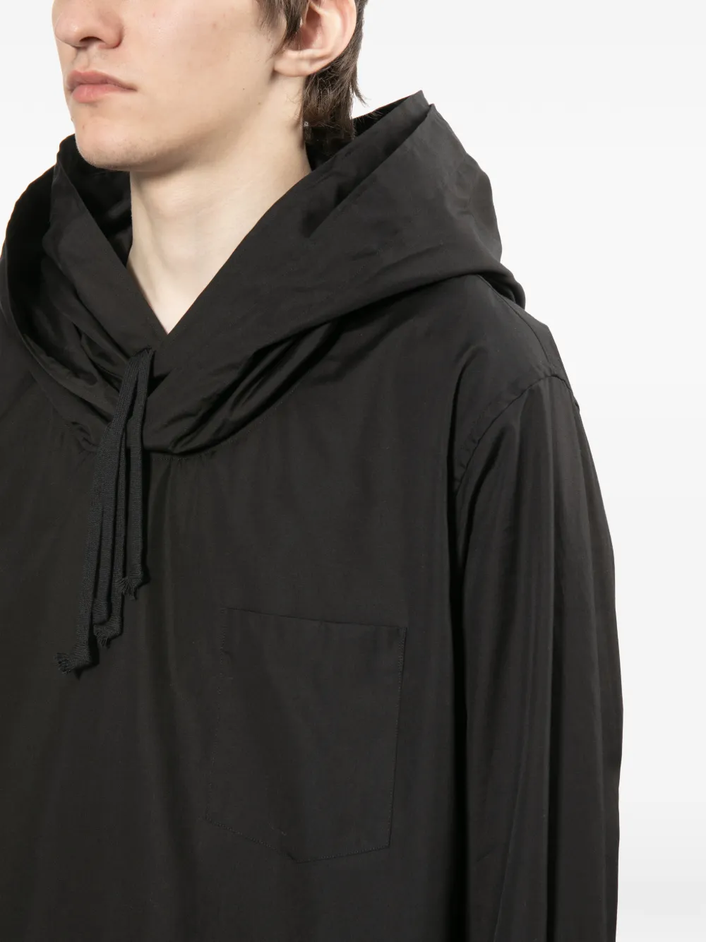 Comme des Garçons Homme Plus Katoenen hoodie Zwart