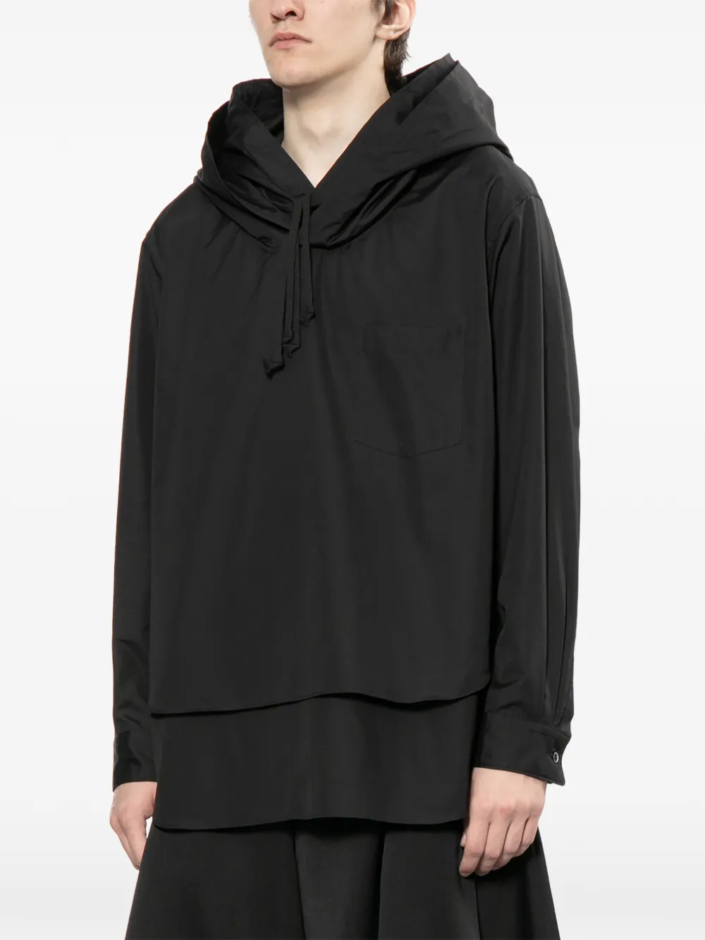 Comme des Garçons Homme Plus Katoenen hoodie Zwart
