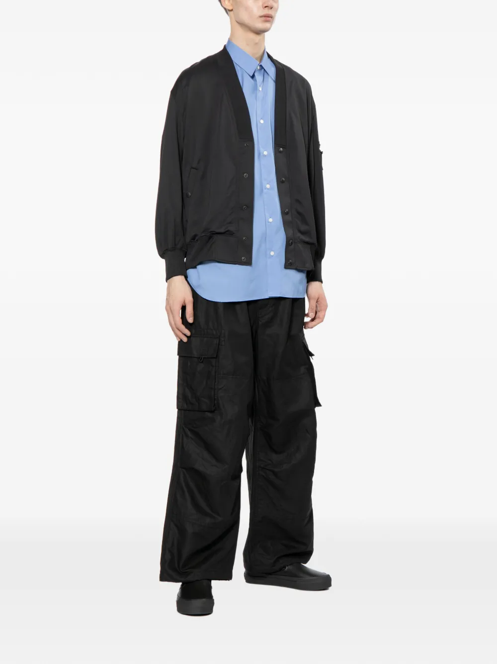 Comme des Garçons Homme Jack met V-hals Zwart
