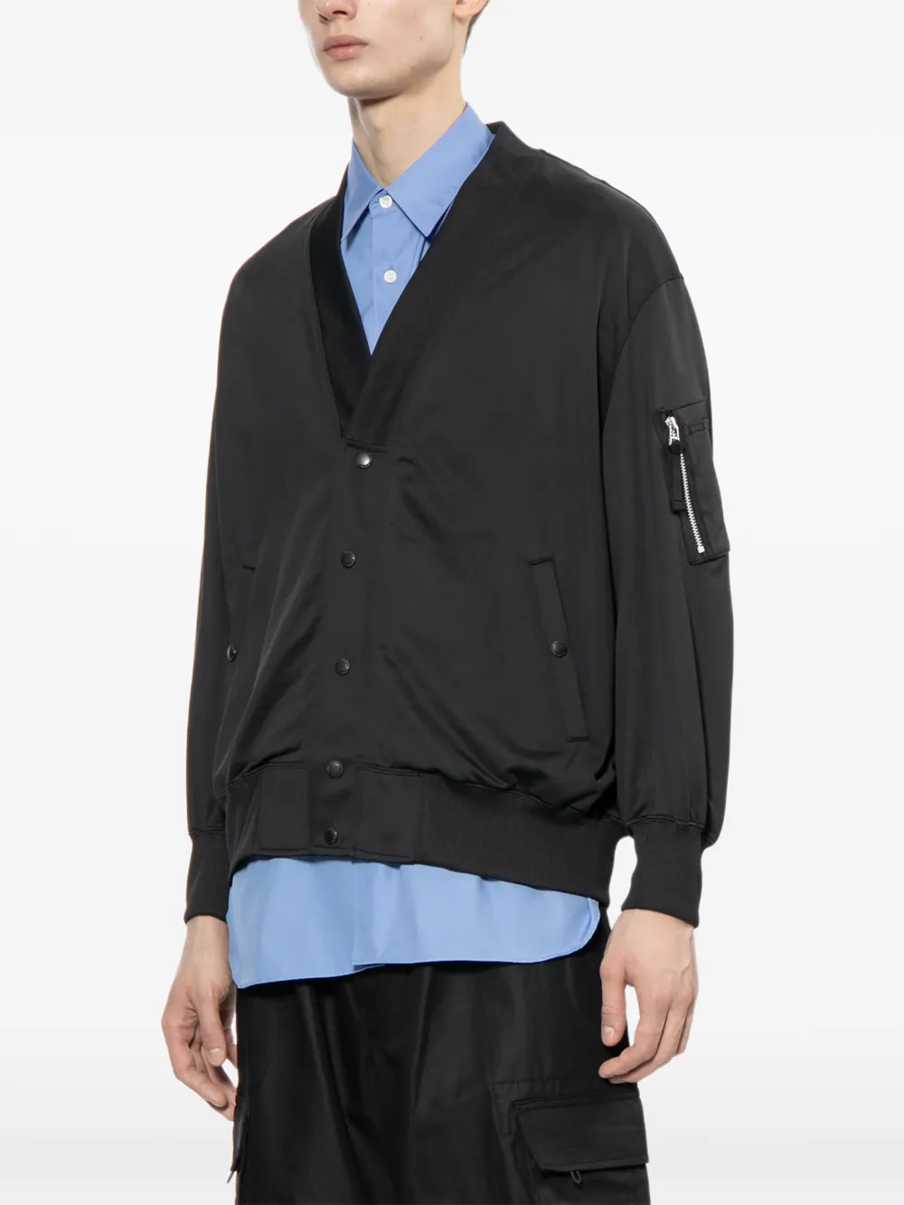 Comme des Garçons Homme Jack met V-hals Zwart