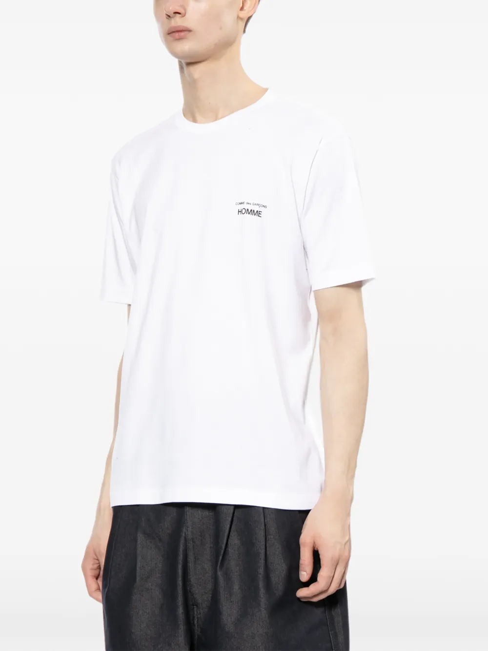 Comme des Garçons Homme T-shirt met logo Wit