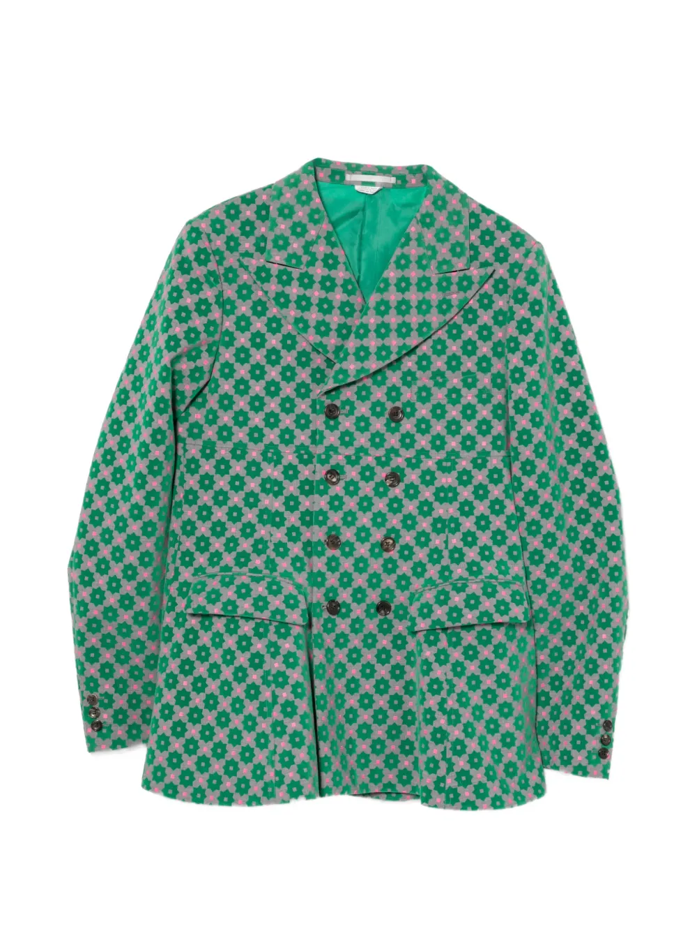 Comme des Garçons Homme Plus Blazer a fiori - Verde