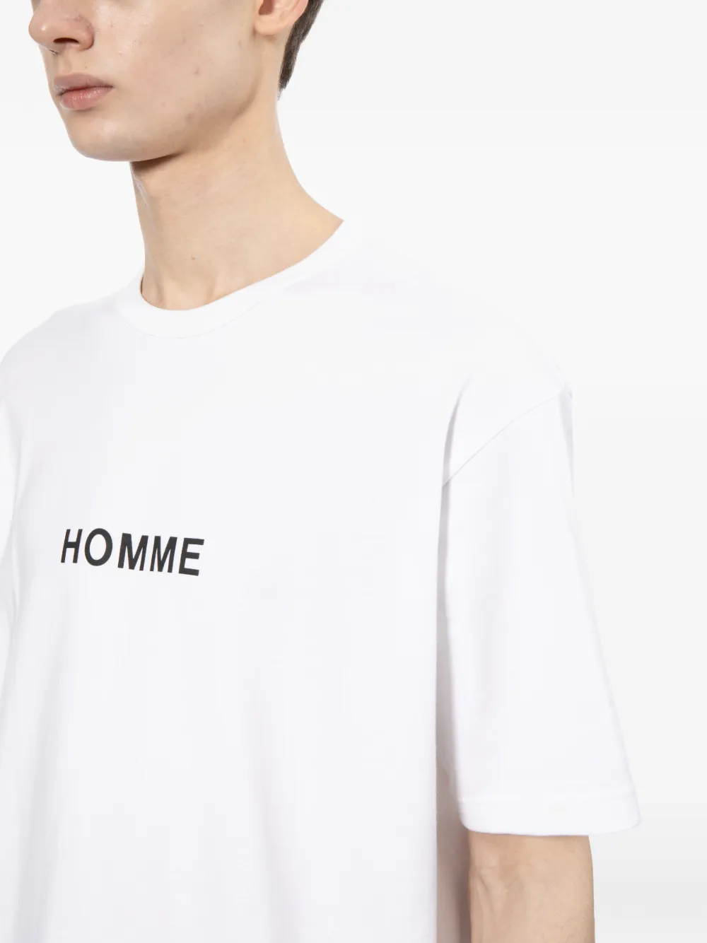 Comme des Garçons Homme T-shirt met logoprint Wit
