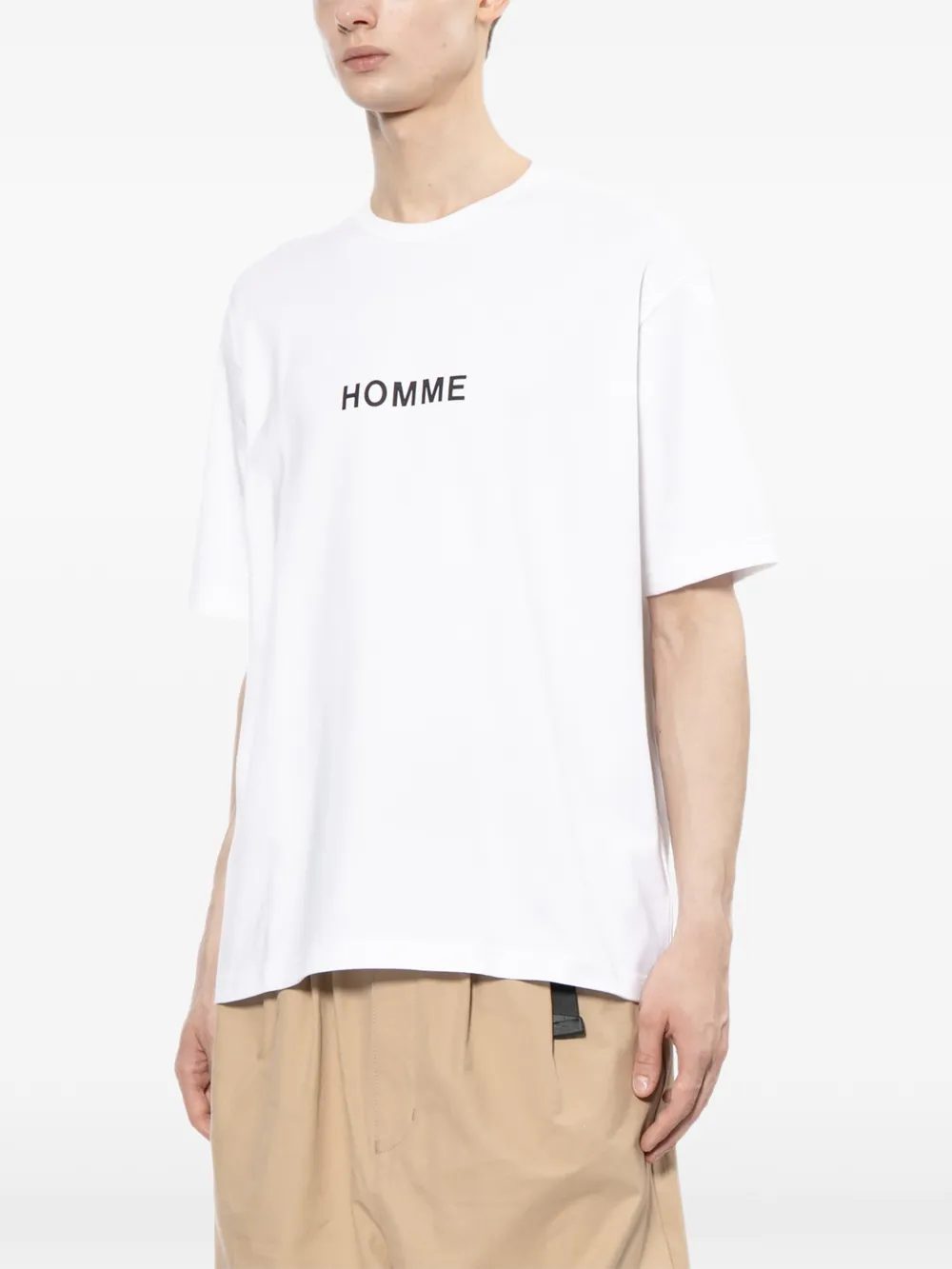 Comme des Garçons Homme T-shirt met logoprint Wit