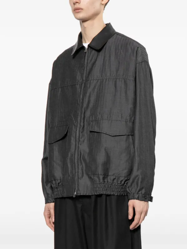 Comme Des Garçons Homme leather-collar Jacket | Black | FARFETCH CA