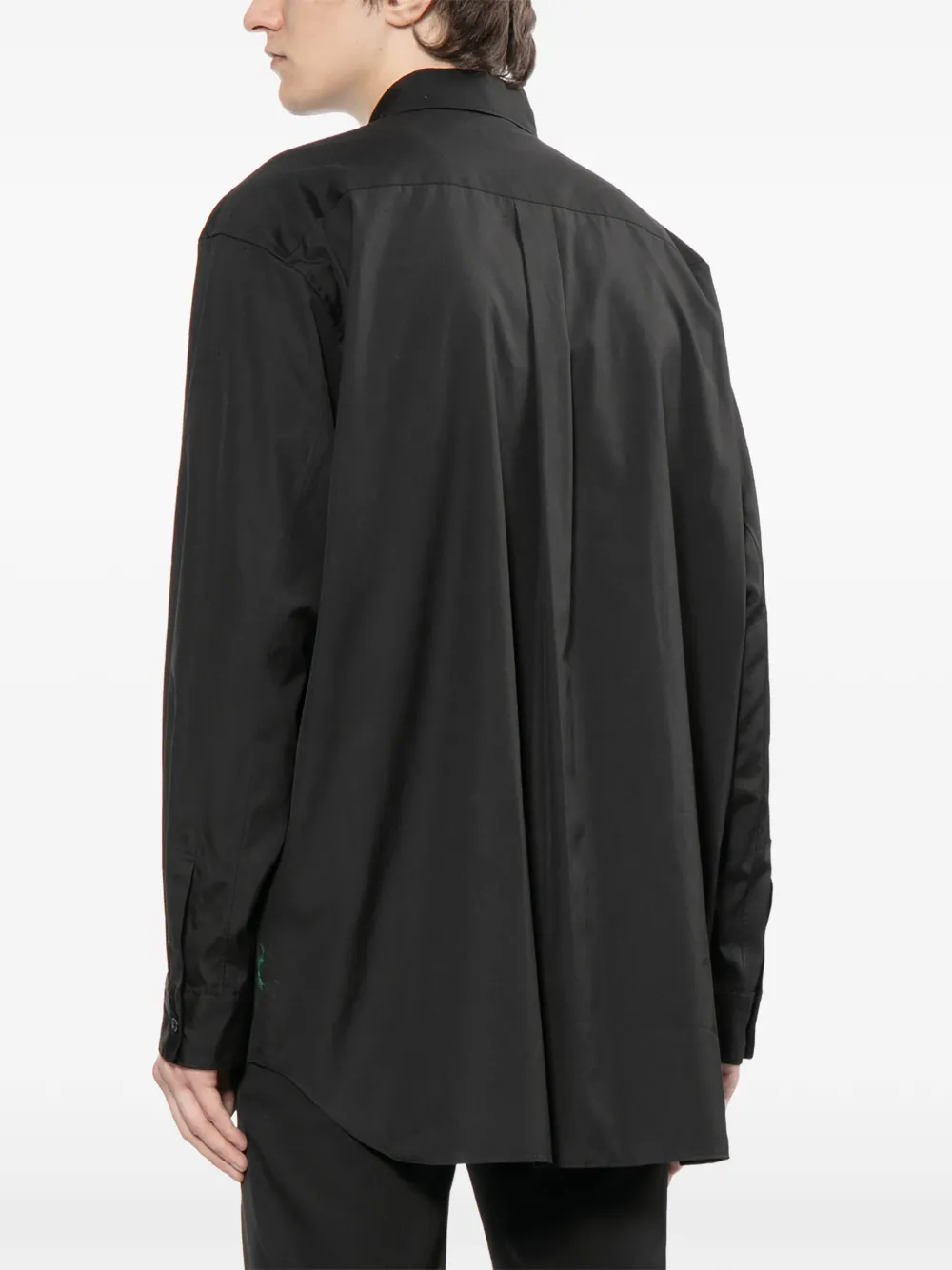 Comme des Garçons Homme Plus Uitgesneden overhemd Zwart