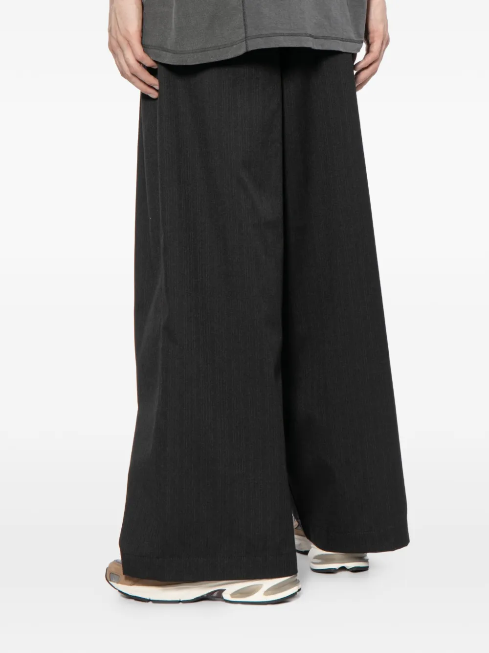 Comme des Garçons Homme Broek met wijde pijpen Zwart