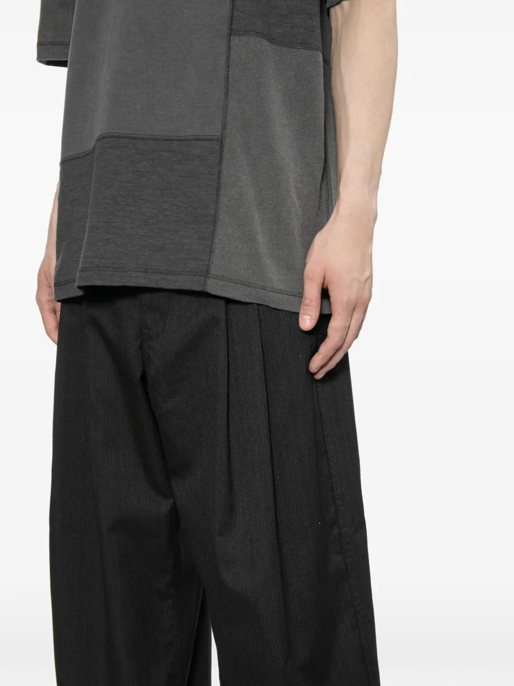 Comme des Garçons Homme Broek met wijde pijpen Zwart