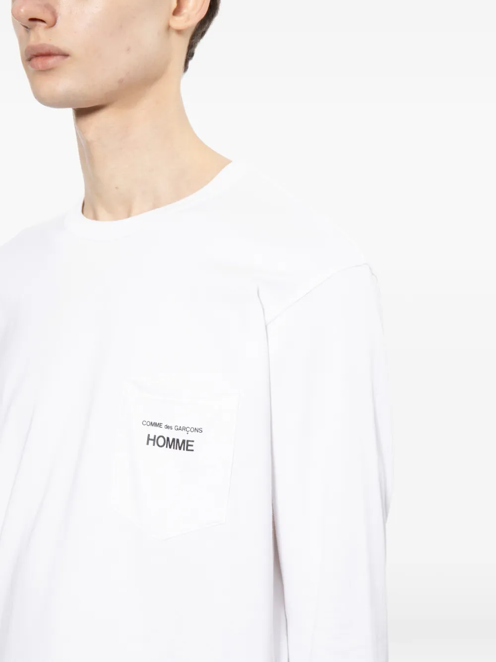 Comme des Garçons Homme T-shirt met logoprint Wit