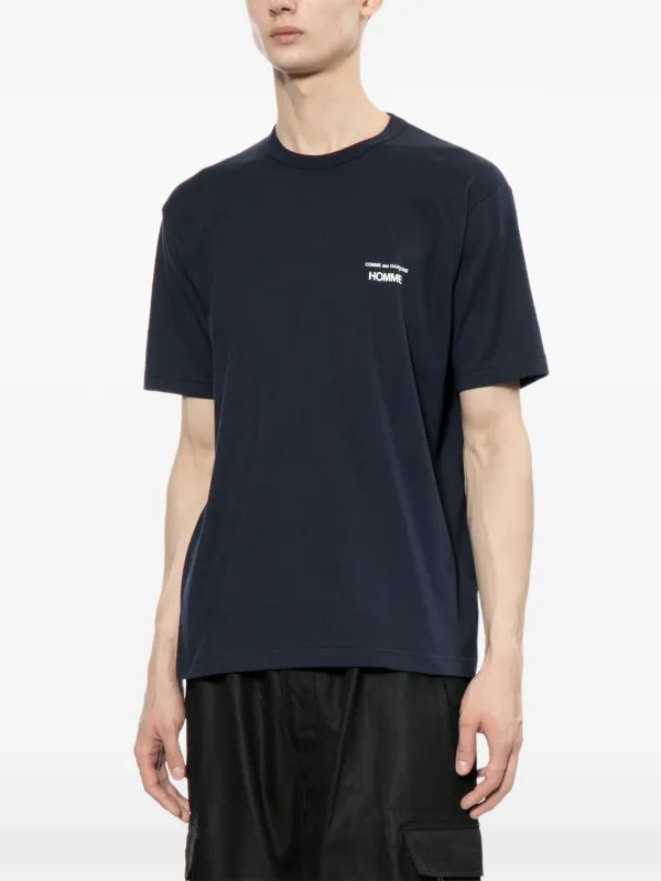 Comme Des Garçons Homme logo-print T-shirt | Blue | FARFETCH UZ