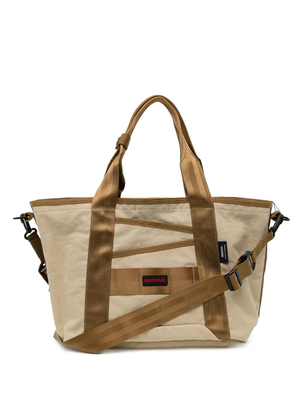 Comme des Garçons Homme logo-patch tote bag - Neutrals