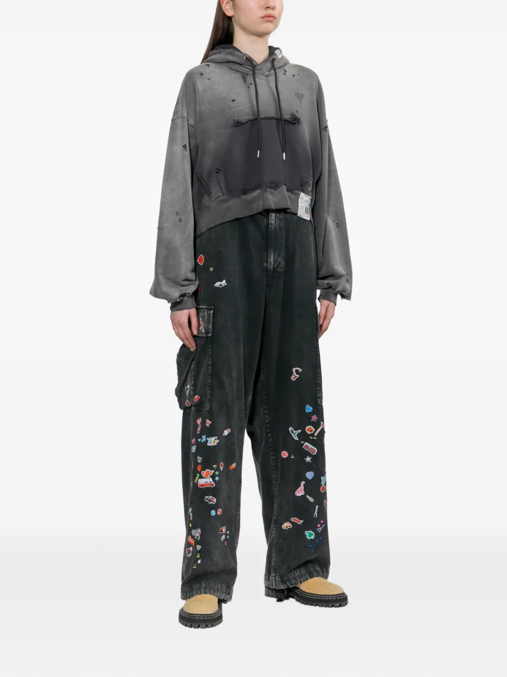  Maison Mihara Yasuhiro Sun Faded Like Hoodie - Grey 