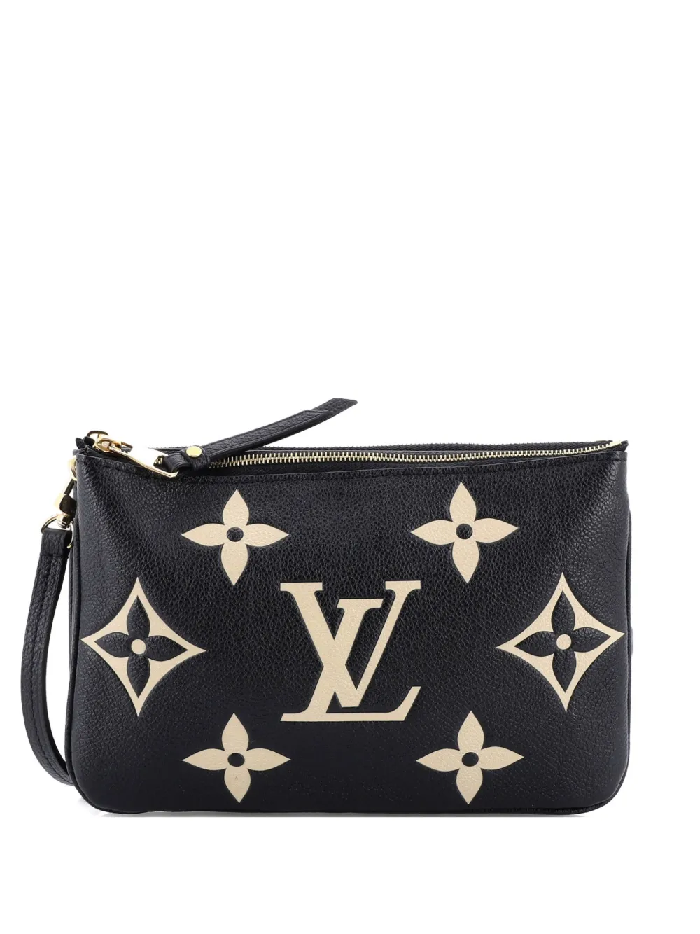 Louis Vuitton Pre-Owned Double Zip Pochette Bicolor Monogram Empreinte Giant crossbody bag - Nero