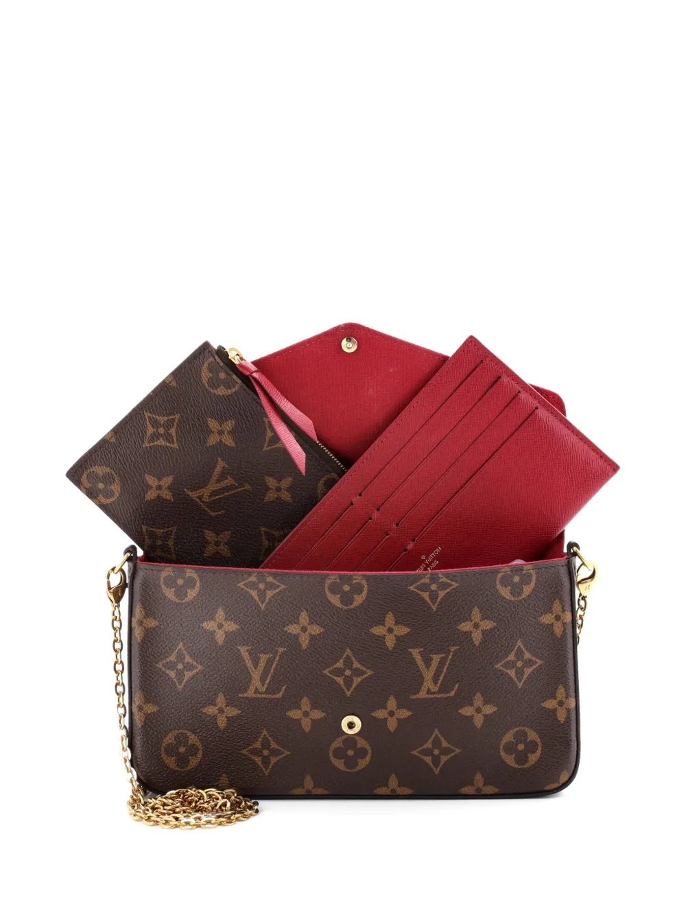 Louis Vuitton Pre-Owned Felicie Pochette Monogram Canvas crossbody bag - Marrone