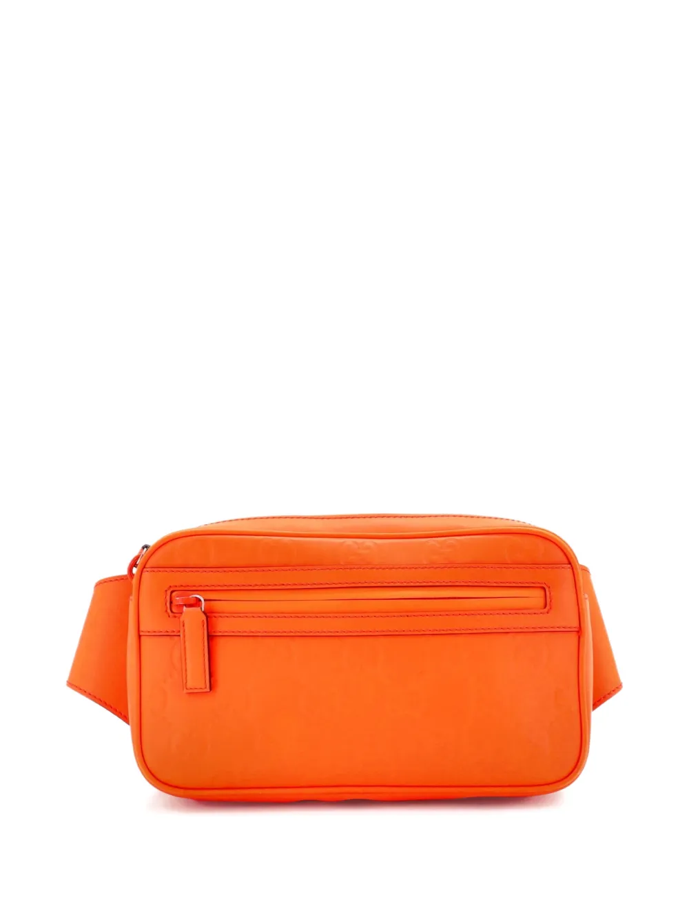 Gucci Pre-Owned Front Zip GG Rubber Effect Leather belt bag - Arancione