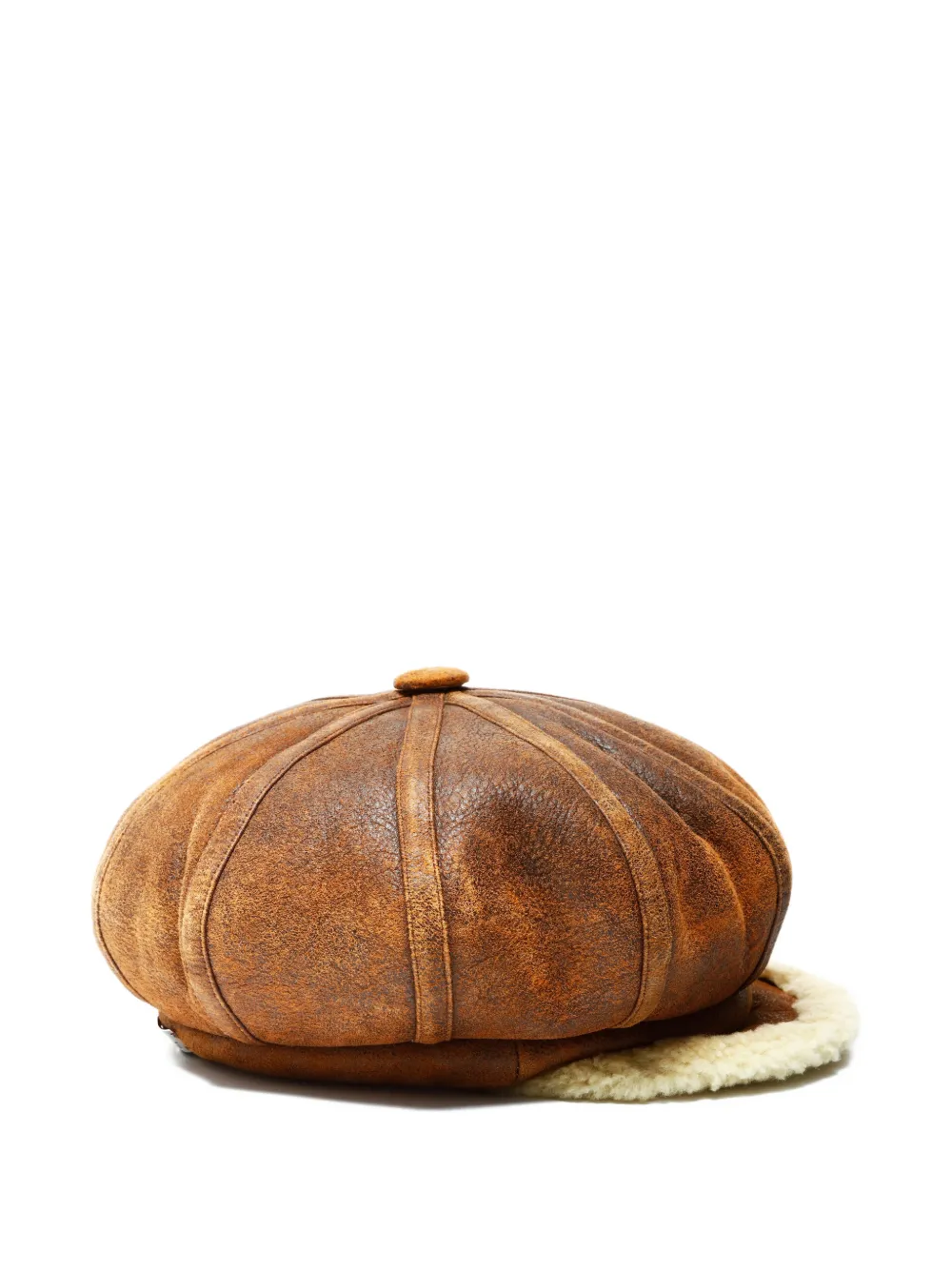 Christian Dior Pre-Owned 2000s button leather cap - Marrone