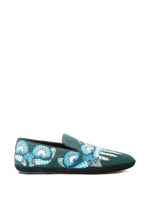 Loewe Pre-Owned 2015-2025s embroidered graphic loafers