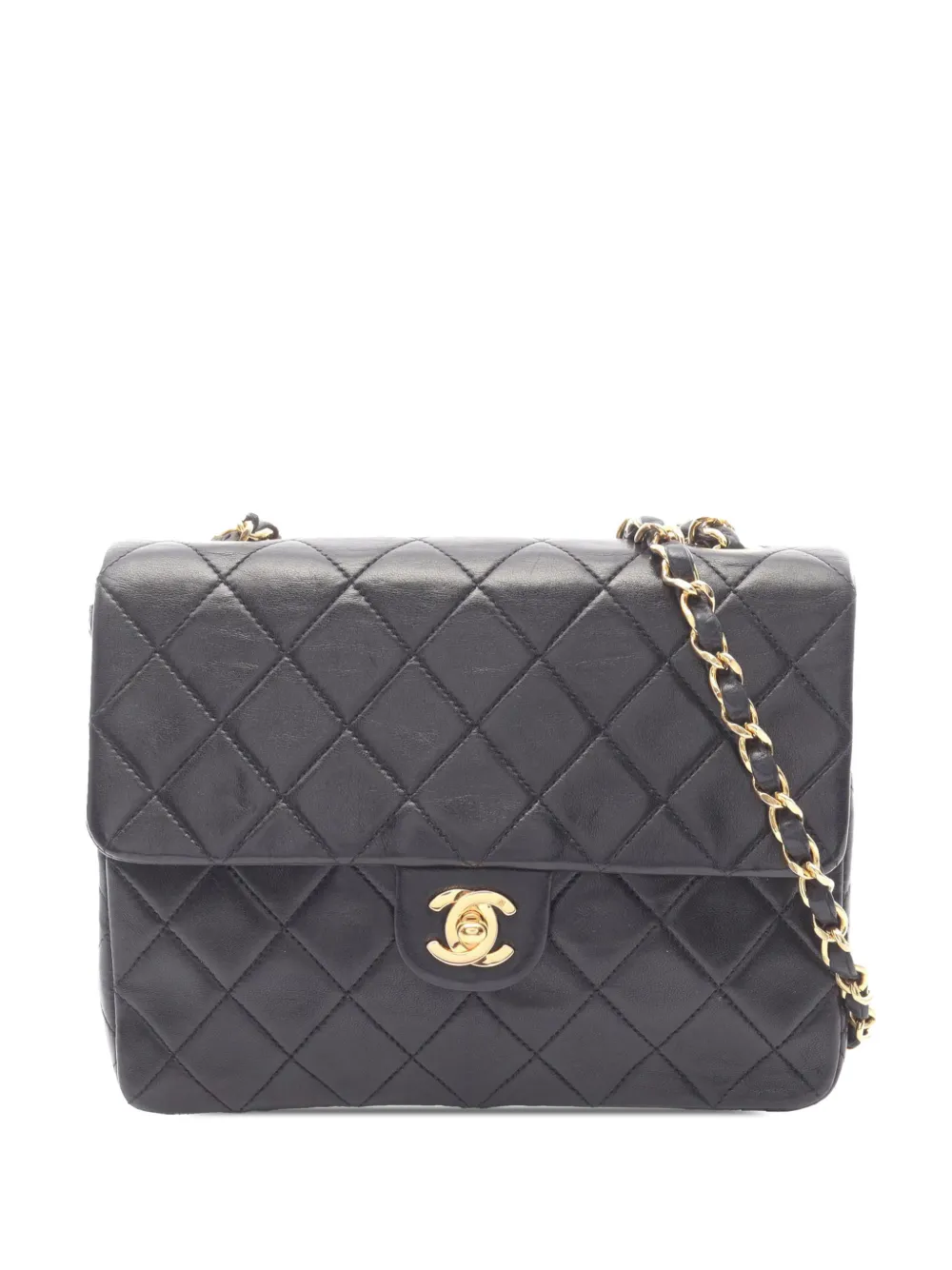 CHANEL Pre-Owned 1991-1994 Mini Square Classic Lambskin Single Flap shoulder bag - Nero