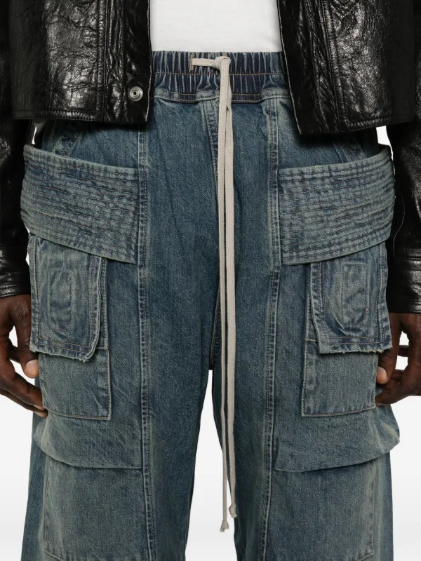 Rick Owens DRKSHDW Drawstring Cargo Pants | Blue | FARFETCH