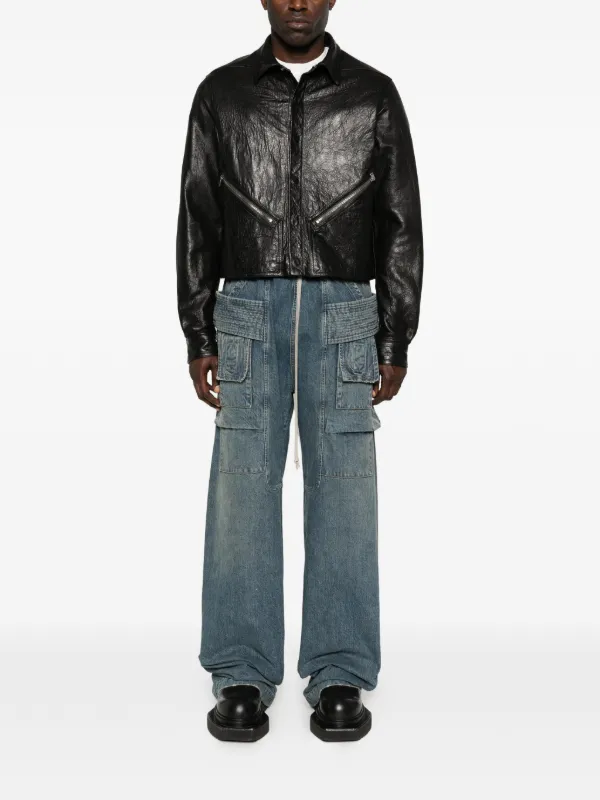 Rick Owens DRKSHDW Drawstring Cargo Pants | Blue | FARFETCH