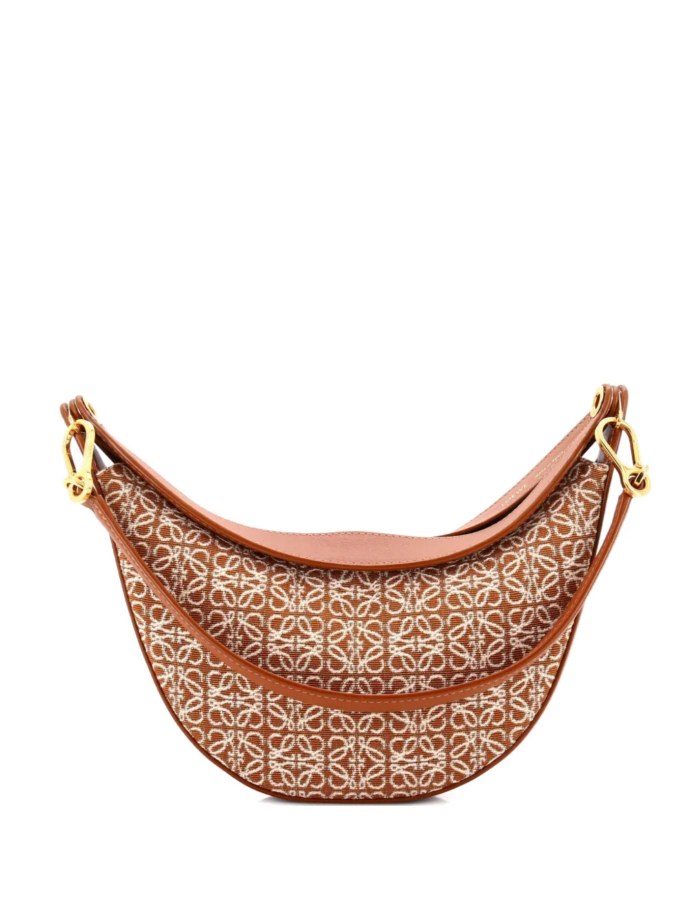 Loewe Pre-Owned Luna Anagram Jacquard hobo bag - Marrone