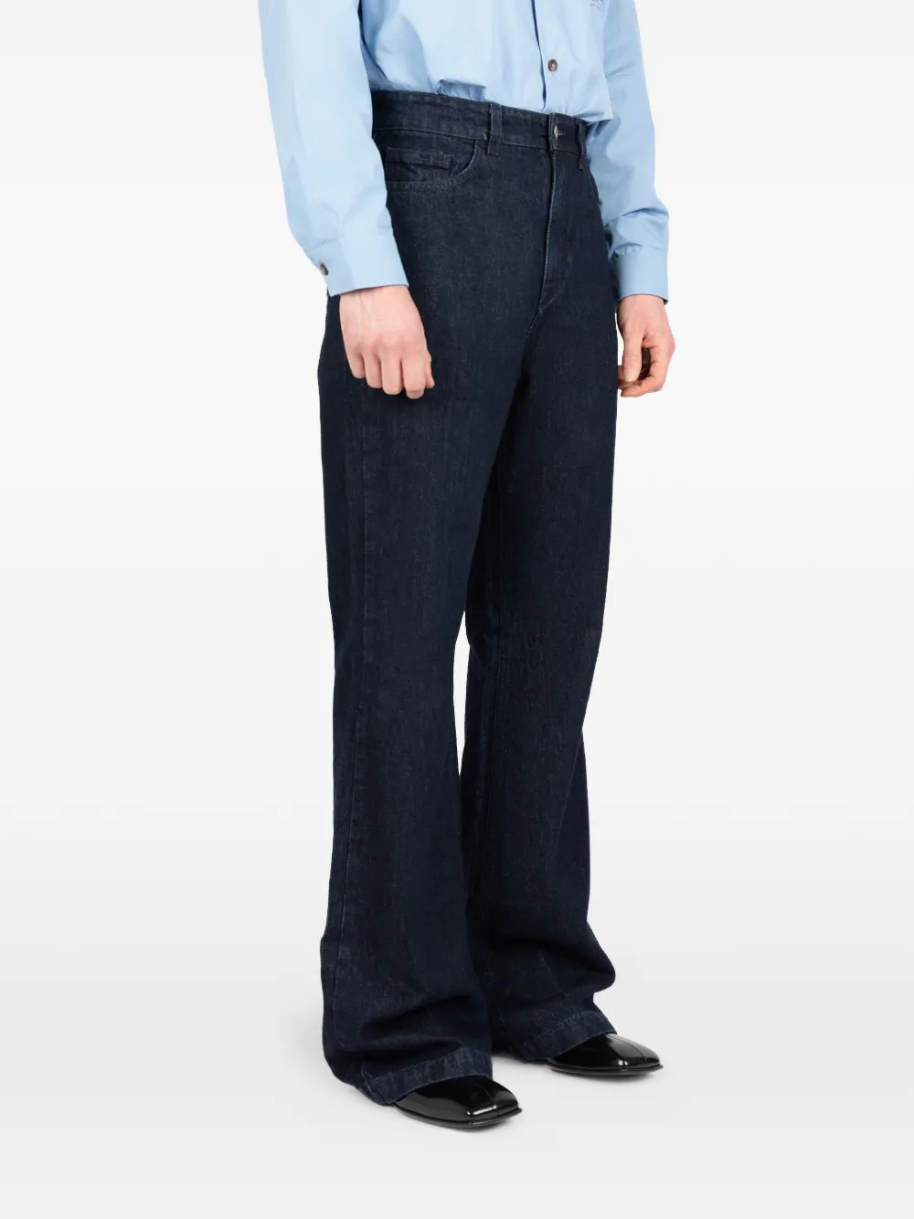 Société Anonyme Broek met riemlussen Blauw