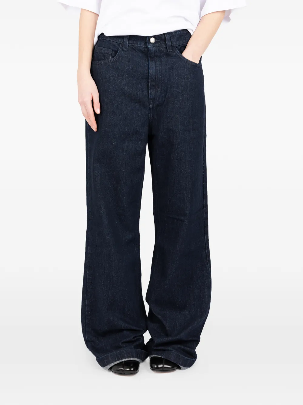 Société Anonyme Broek met riemlussen Blauw