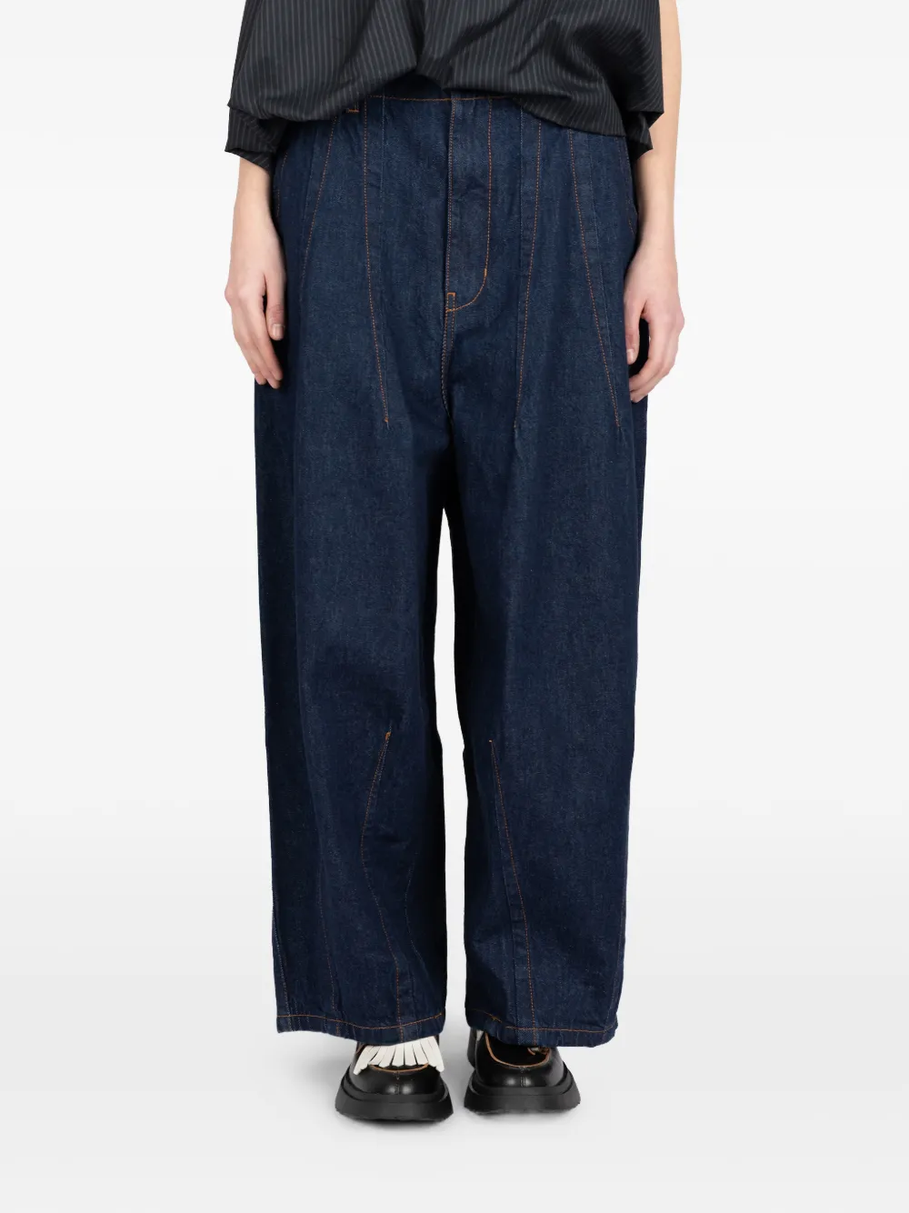 Société Anonyme Jeans met contrasterende stiksels Blauw