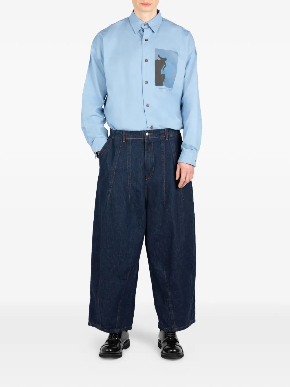 Société Anonyme contrast-stitch jeans - Blu