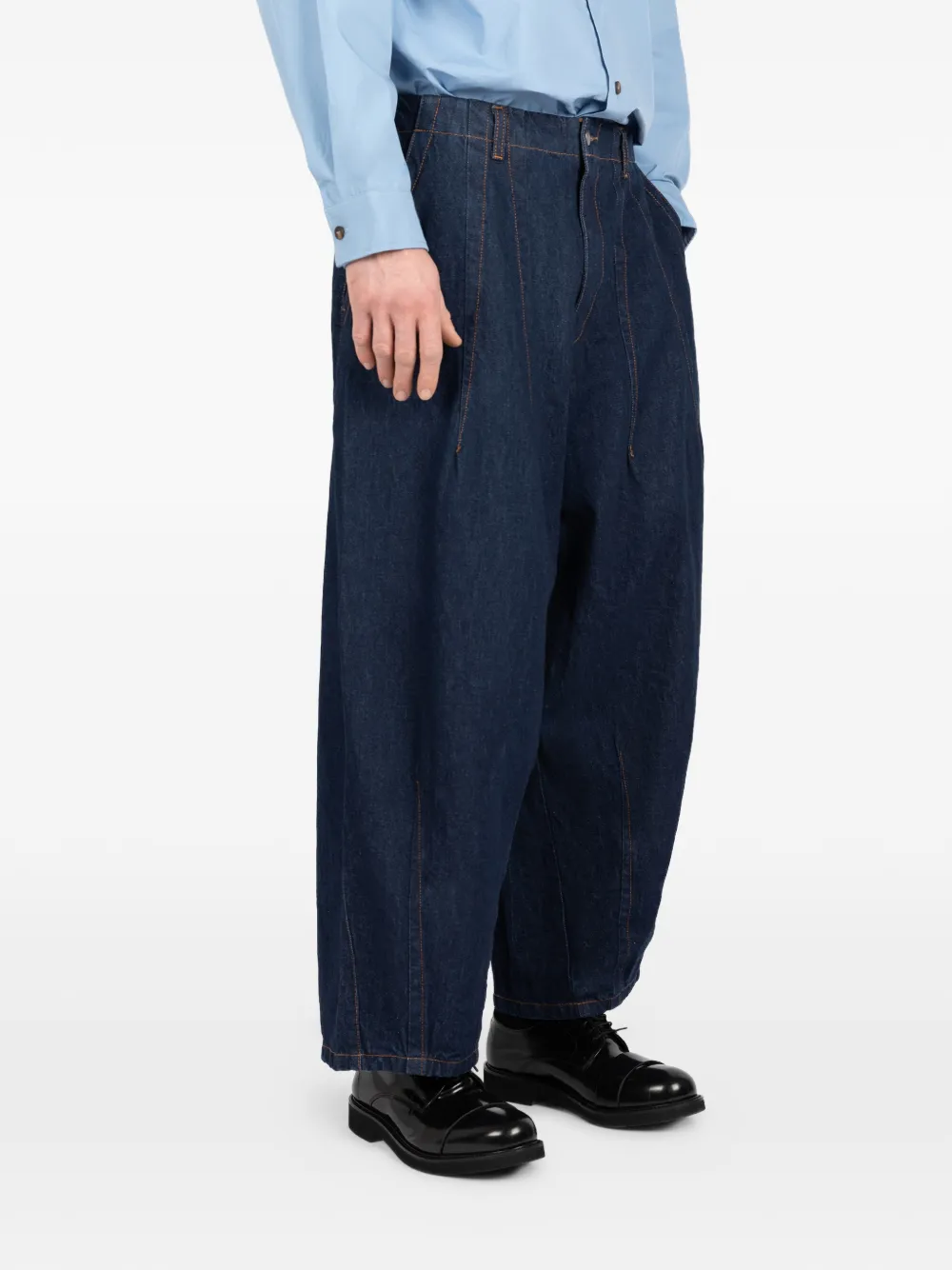 Société Anonyme Jeans met contrasterende stiksels Blauw