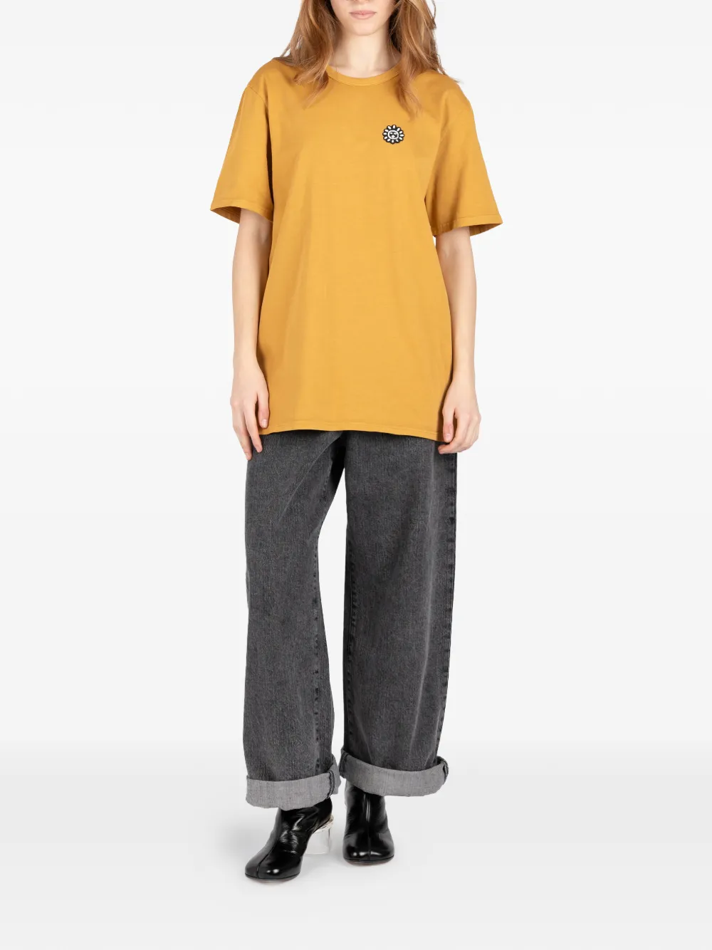 Société Anonyme Sunny T-shirt met korte mouwen en patch Geel